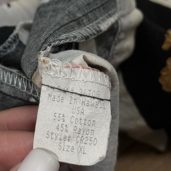 Vintage Kalaheo Hawaiian Military WW2 Bomber Plane Mens Shirt USA Hawaii Size XL - Picture 12 of 12